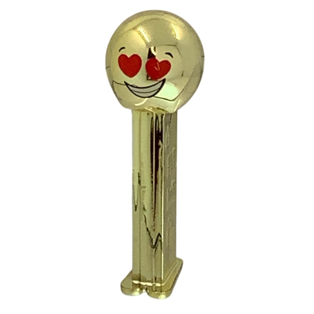 Zuru Mini Brands Series 1 Gold PEZ Dispenser Heart Eyes Emoji Plastic Gold 1.5in